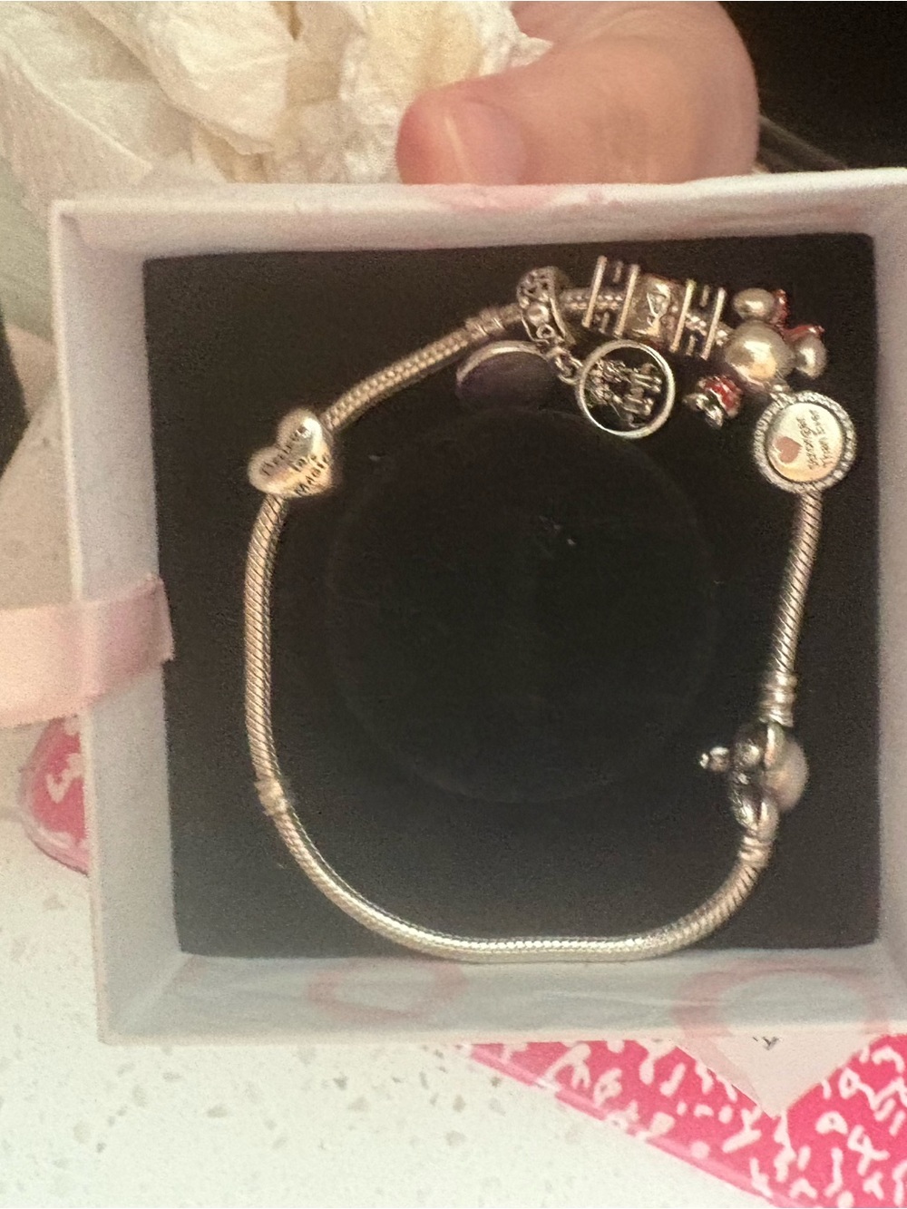Pandora Minnie Mouse Silver Bracelet with Charms
